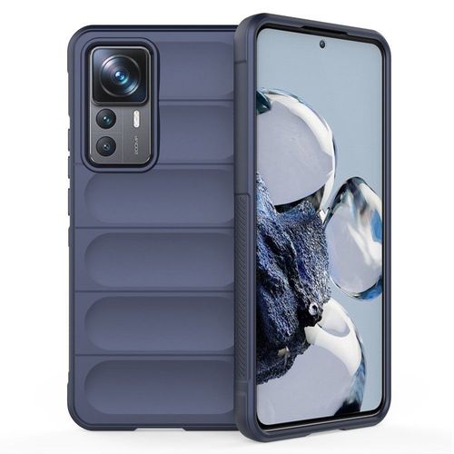 Coque Pour Xiaomi 12t / 12t Pro 5g - Housse Etui Silicone Gel Fine + Verre Trempe - Bleu Fonce