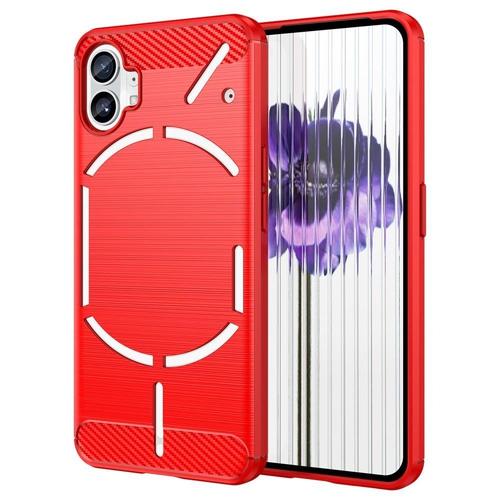 Coque Pour Nothing Phone 1 - Housse Etui Silicone Gel Carbone + Verre Trempe - Rouge