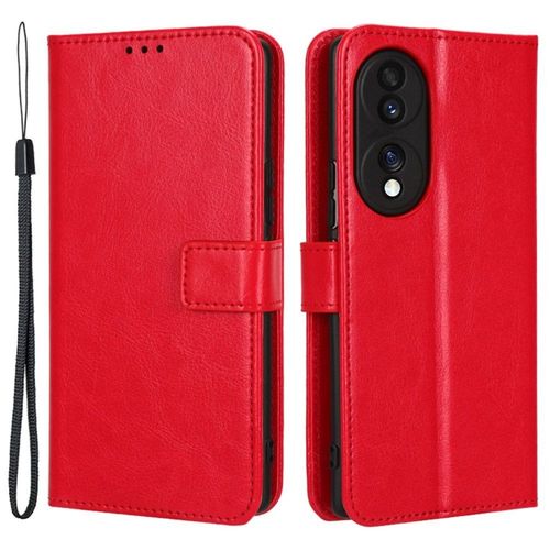 Housse Pour Huawei Honor 70 5g - Etui Coque Pochette Portefeuille + Film Ecran - Rouge
