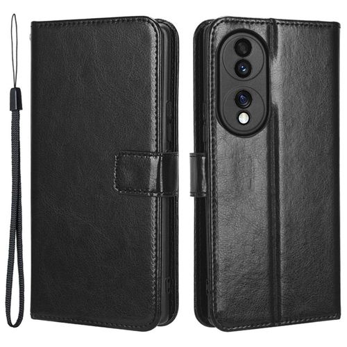 Housse Pour Huawei Honor 70 5g - Etui Coque Pochette Portefeuille + Film Ecran - Noir