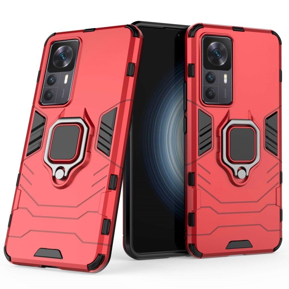 Coque Pour Xiaomi 12t / 12t Pro 5g - Housse Etui Rigide Anti Choc + Verre Trempe - Rouge