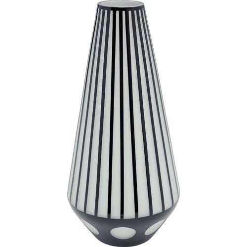 Vase Brillar Cylinder noir et blanc 44cm Kare Design