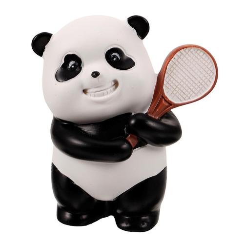 Sports Panda Figurine Panda Toy Realistic Resin Animal Panda Figure Desk Pet