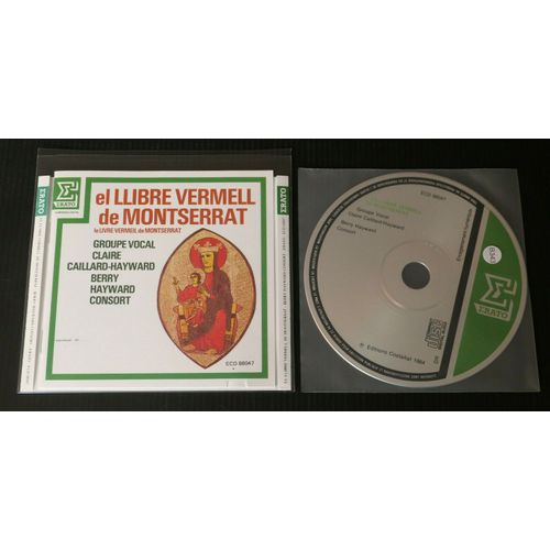 Cd El Llibre Vermell De Montserrat / Groupe Vocal Claire Caillard-Hayward / 1984