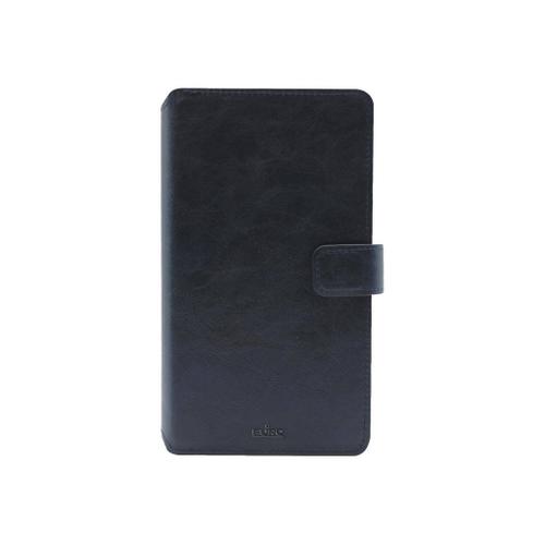 Puro Universal Wallet 360° - Xl - Étui À Rabat Pour Téléphone Portable - Cuir Écologique - Bleu