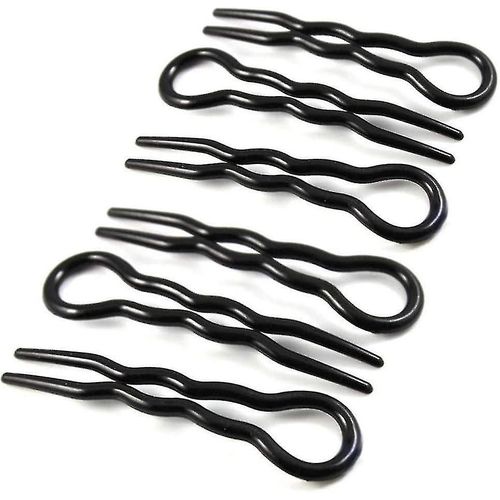 Kryc Pcs Black U Shaped Hair Pin Plastic Wavy Hair Fork Hair Clip Simple Fast Spiral Hair Braid Twist Styling Clips Hairpins Insert Bobby Pins Wedding