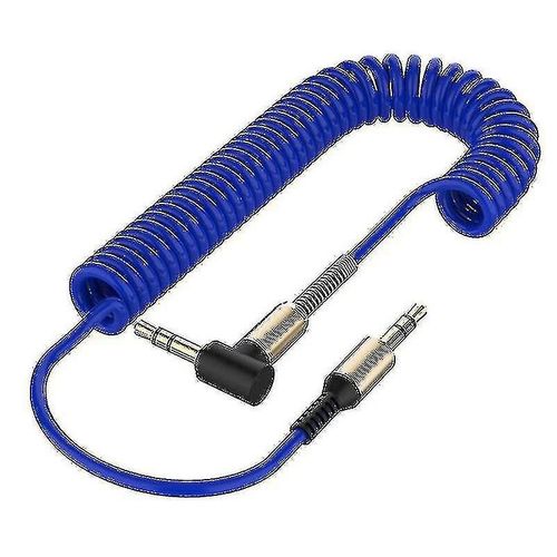 Câble audio Jack 3,5 mm Câble auxiliaire 3,5 mm Câble de haut-parleur jack, couleur bleue pliée