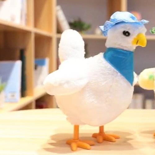 Poule Pondant Des ¿Ufs, Jouet En Peluche Électrique Doux Et Interactif Pour Bébés