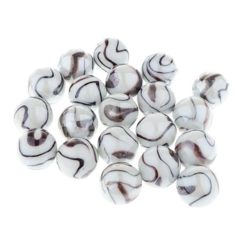 Perles De Verre À Rayures De Tigre Pour Enfants, 20 Pièces De 25mm, Jeu De Course En Marbre, Jouet Solitaire, Remplissage De Vase Et Réservoir De Poisson, Décoration De Maison