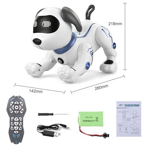 Robot K16a De Chien Avec Télécommande À Voix Pour Enfant, Animal Radiocommandé Rc Électronique, Avec Sons, Musique, Chansons, Jouet, Cadeau D'anniversaire Idéal,