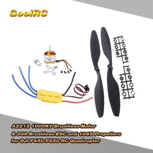 Moteur Sans Balais A2212 2212 1000kv, Esc 30a Sans Balais Et Paire D'hélices 1045 Pour Avion Quadcopter Dji F450 F550, Pièces Fpv