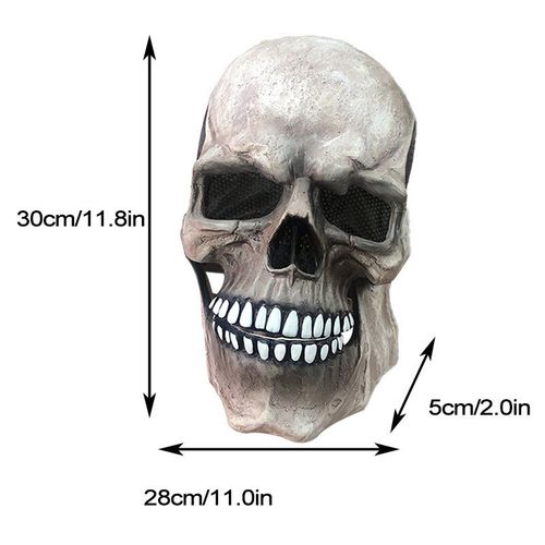 Lbe ? Couvre Chef De Simulation De Crâne, Visage Complet, Déguisement D'halloween, Cosplay Effrayant Pour Hommes Femmes Enfants