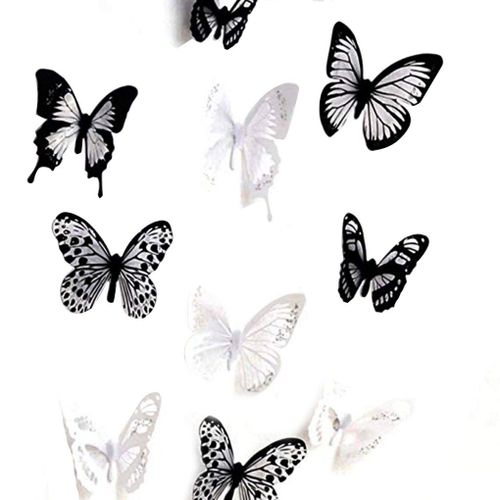 Autocollant Mural Papillon En Cristal Effet 3d, Magnifique Autocollant Mural Pour Chambre D'enfants, Décoration De La Maison