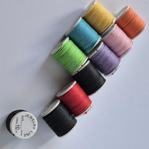 Lot De 10 Bobines De Fil Coton De 10 Mètres De Couleurs Différents