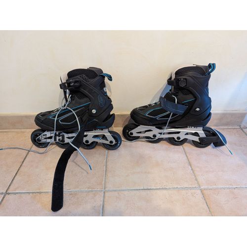Roller Oxelo Fitness Fit 5 Adulte Noir - Bleu Taille 42