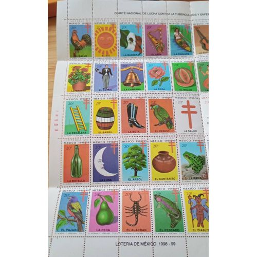 Planche De Timbres Neufs 1998/1999  Mexico Lutte Contre La Tuberculose