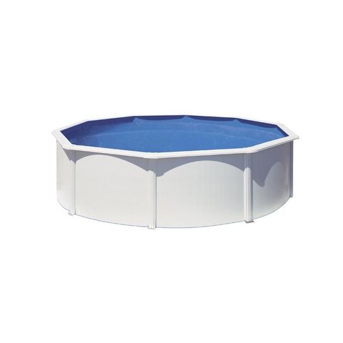 Piscine ronde acier Ø3,20m x H: 1,22m - Gris anthracite - Filtration à sable
