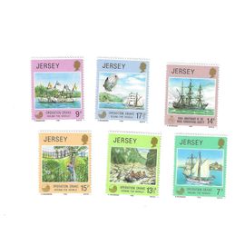 Jersey - Lot De 6 Timbres Bateaux N° 222 À 227 - Operation Drake