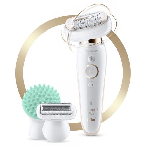 Braun Silk-Épil 9 Flex Ses 9020 - Épilateur - Sans Fil - Blanc/Or