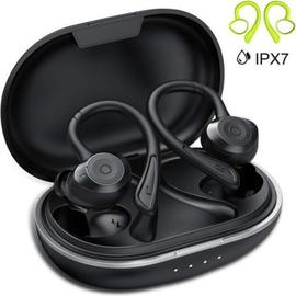 Écouteur Bluetooth étanche IPX7, écouteurs TWS, casque stéréo sans fil, 20  heures de temps de jeu