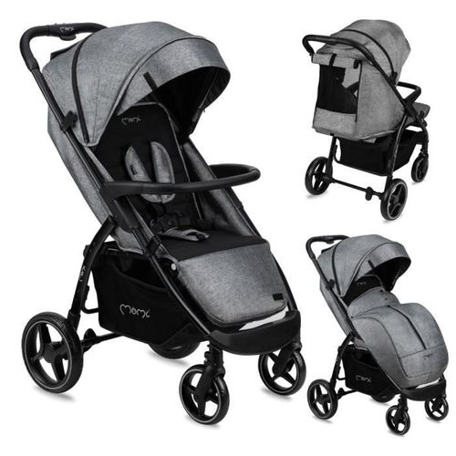 Momi Miya - Poussette Ultra Compacte - De 6 Mois À 22 Kg - Kit D'accessoires - Roues De 10" Eva ¿ Gris