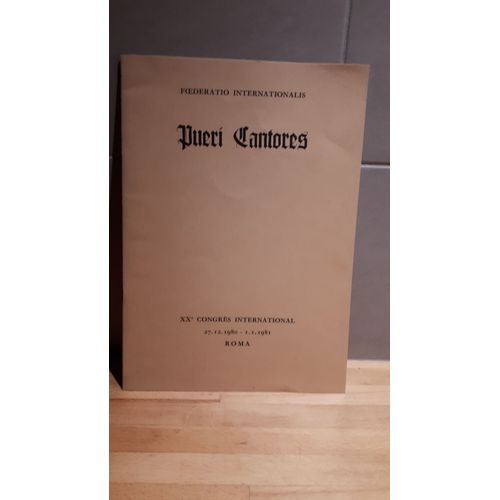 Pueri Cantores Recueil De Chants Pour Enfants