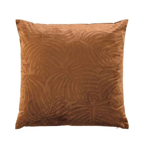 Coussin Déco Velours "Analia" 50x50cm Camel