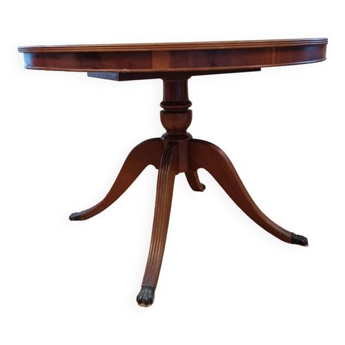 Table Ronde Style Anglais Avec 4 Chaises Bois