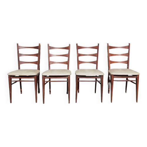 Chaises Scandinaves Vintage Lot De 4 Multicolore