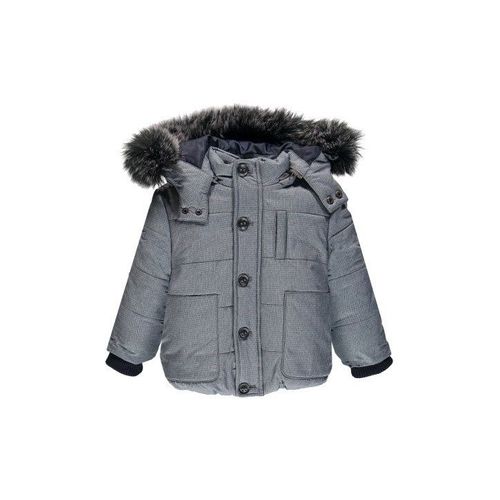Giubbino Micro Quadretto Con Cappuccio Eco-Pelo Neonato Brums - 12 Mesi