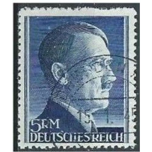 Allemagne, 3ème Reich 1941, Beau Timbre Yvert 726 - Chancelier Hitler 5 Rm Bleu Nuit, Dentelé 12.5, Obli. Tbe -