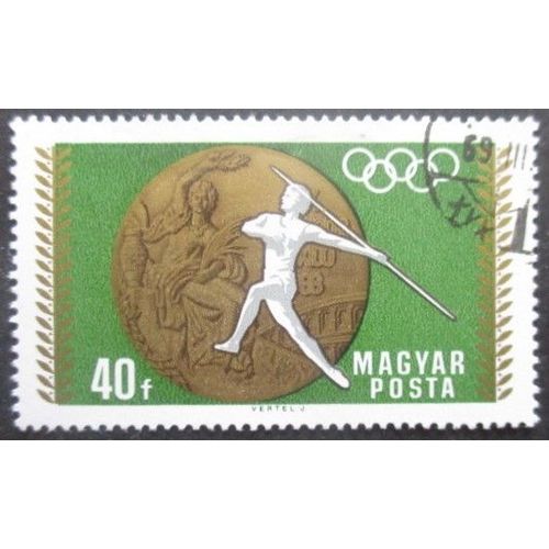 Hongrie N° 2020 Médaille D'or Au Jeux Olympiques De Mexico 1968 Oblitéré