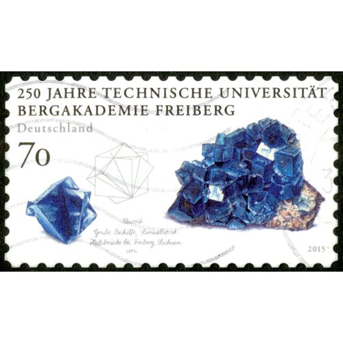 Timbre Oblitéré Deutschland, 250 Jahre Technische Universität Bergakademie Freiberg, 2015, 70
