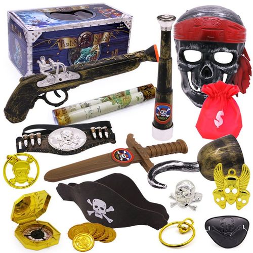 Jouets En Pierres Précieuses Pour Enfants Boîte À Trésor En Cristal Avec Diamants Chasse Au Trésor Pirate Pièces D'or Décorations Pour Enfants Halloween [Jeu De Boîtes À Trésor Bleu Pirate].