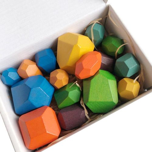 Pierres Colorées En Bois Jenga, Jouets Éducatifs, Ornements, Développement Des Compétences, Jouets À Empiler Créatifs