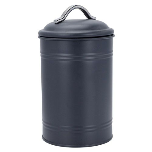 Boîte de rangement de café, pot en fer, support de stockage de feuilles de thé ménager (noir) 1 pièce