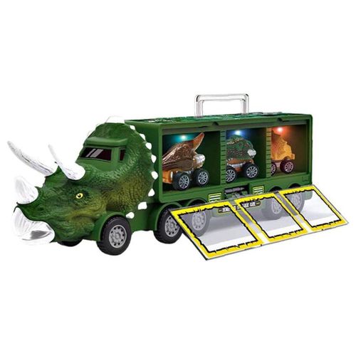 Ensemble De Jouets Camion De Dinosaure, Transport De Stockage Modèle De Dinosaure Avec Musique, Jouets Légers, Cadeaux Pour Enfants