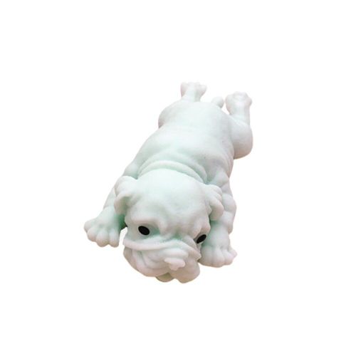 Bouledogue En Silicone Souple Et Réaliste, Jouet Anti-Stress Pour Enfants Et Adultes, Cadeau Pour Chien