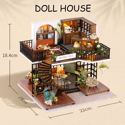 Maisons De Poupées En Bois, Bricolage Créatif, Kit De Meubles Miniatures Avec Jouets Pour Enfants, Cadeaux De Noël Pour Adultes