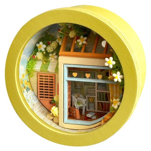 Maison De Poupée Miniature Avec Cadre En Bois, Kit De Meubles Avec Led, Jouets Pour Enfants, Cadeau De Noël