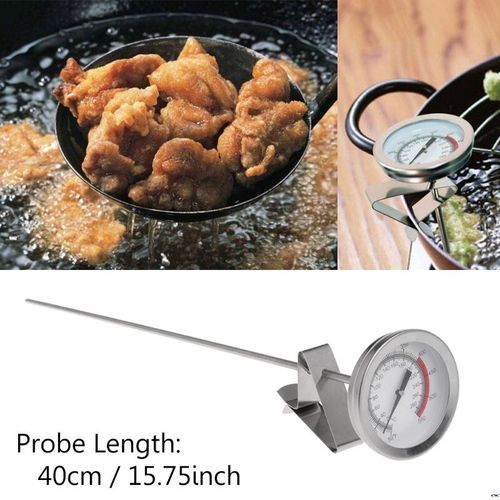 Thermomètre pour viande, pour aliments, friteuse, huile, frites, ailes de poulet, BBQ, gril, sonde de 40cm de Long