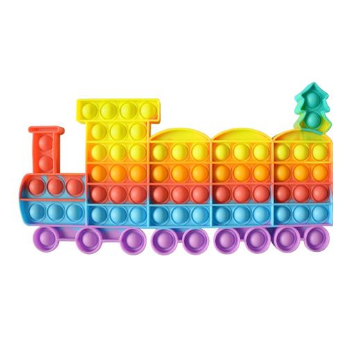 Grand Train À Usages Multiples, Jouet Sensoriel, Anti-Stress, En Silicone, Réutilisable