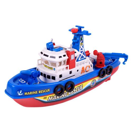 Bateau De Pompiers Électrique En Plastique, Modèle De Bateau De Pulvérisation D'eau Avec Des Sons Légers, Coordination ¿Il-Main, Jouet Cadeaux Pour Enfants