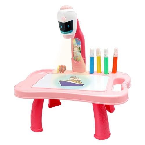 Bureau à dessin pour enfants avec projecteur de peinture