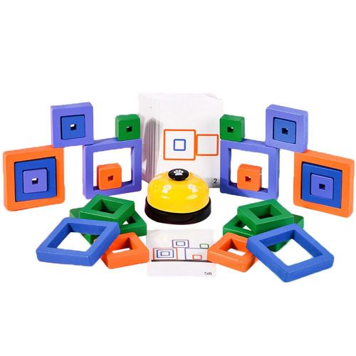 Blocs De Construction En Carreaux De Bois, Ensemble De Jouets, Double Jeu, Réflexion, Formation, Parent-Enfant, Jouets, Testeur De Cerveau, Cadeaux