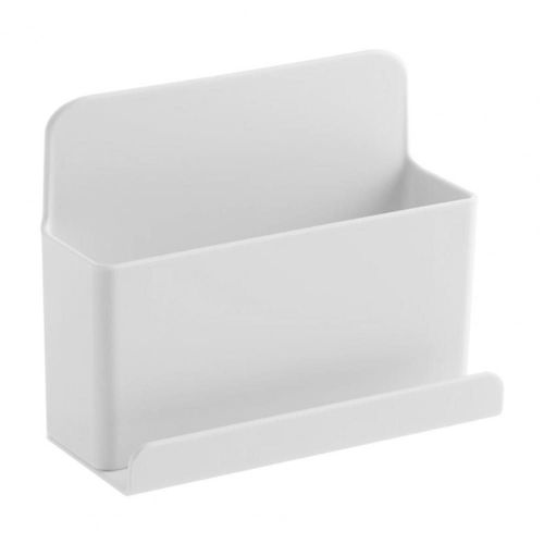 Boîte de rangement murale sans poinçon ABS blanc porte-télécommande, support support, étui d'organisation à domicile