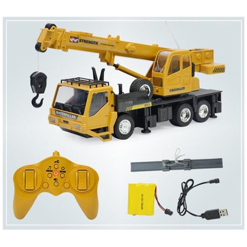 Camion Radiocommandé Pour Enfants 1:24 2.4g 10ch Rc Grue Modèle Construction Véhicules D'Ingénierie Simulation De Musique Son Klaxon Voiture Radiocommandée Pour Enfants