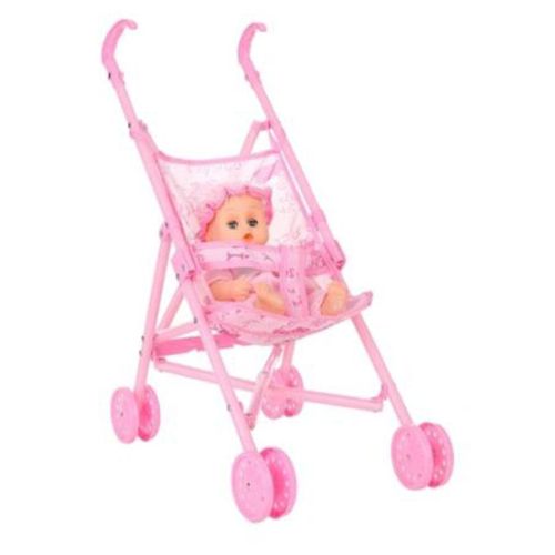 Poussette Pliable Avec Poupée De 12 Pouces, Meubles De Pépinière, Jouets, Cadeau