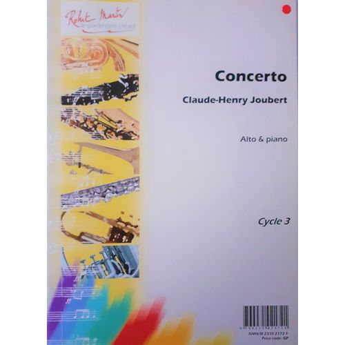 Claude-Henry Joubert : Concerto Pour Alto Et Piano - Robert Martin R2172m