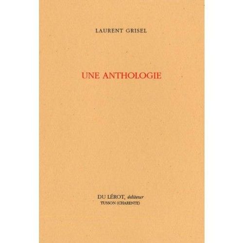 Une Anthologie